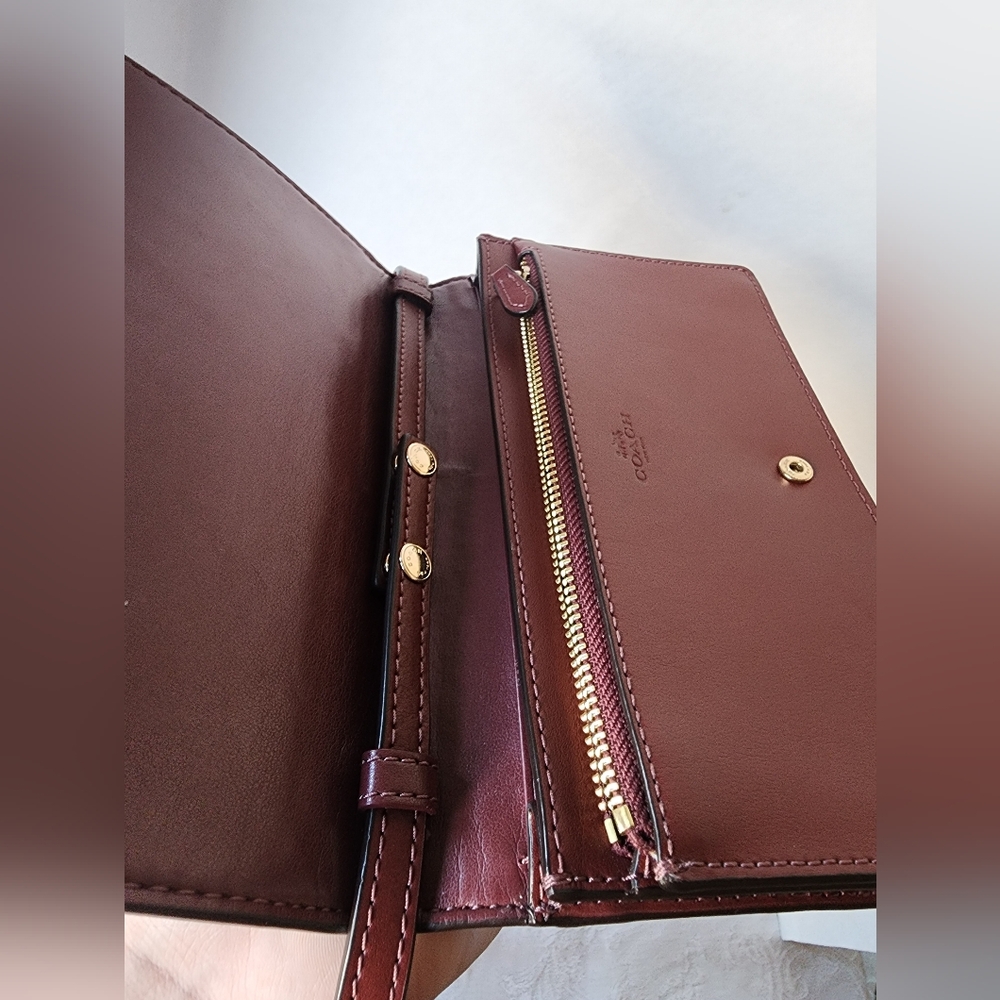 Coach Floral Signature Crossbody Bag in Brown and Pink - Picture 12 of 16
